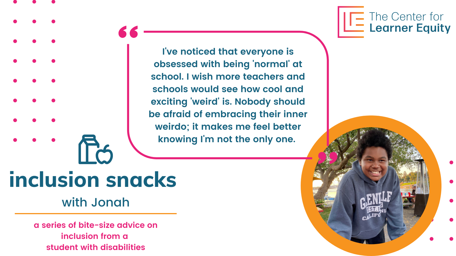 Inclusion Snacks Testimonial Infographic