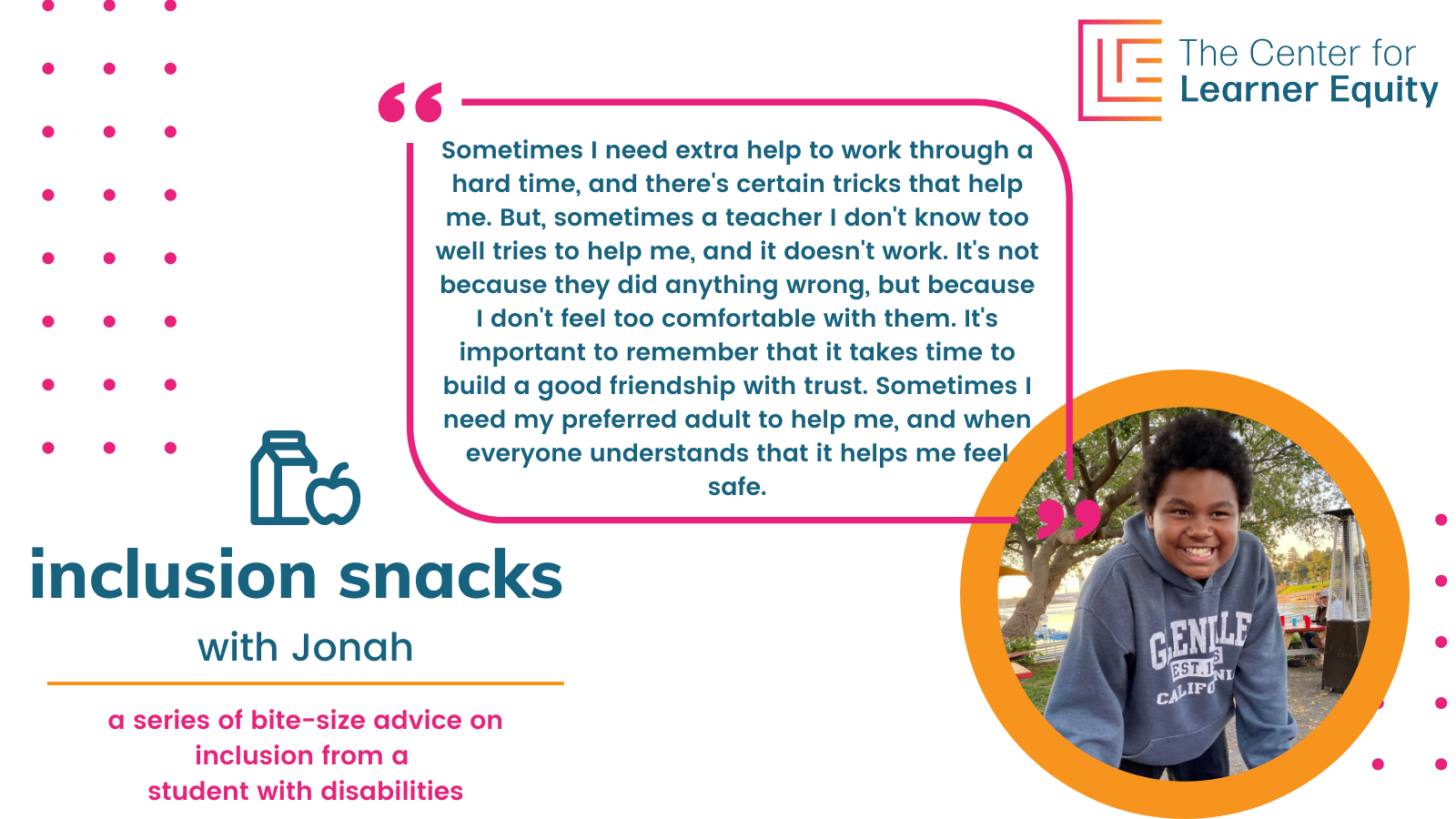 Inclusion Snacks Testimonial Infographic