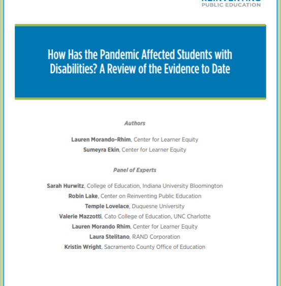 CRPE Cover, How Has the Pandemic Affected Students with Disabilities