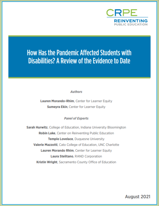 CRPE Cover, How Has the Pandemic Affected Students with Disabilities