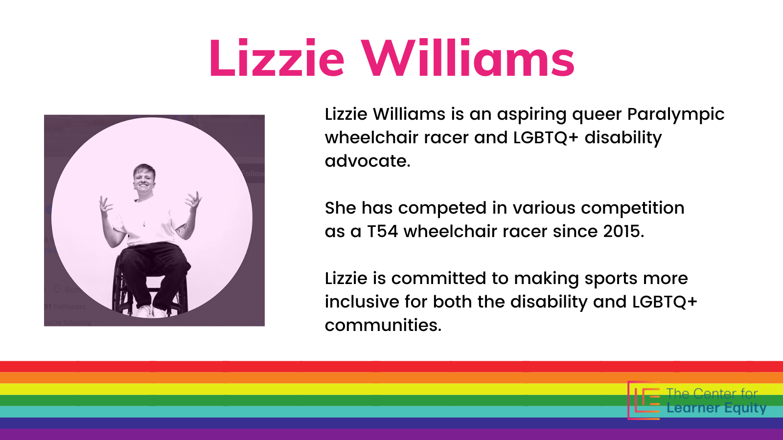 2022 Pride Month, Lizzie Williams