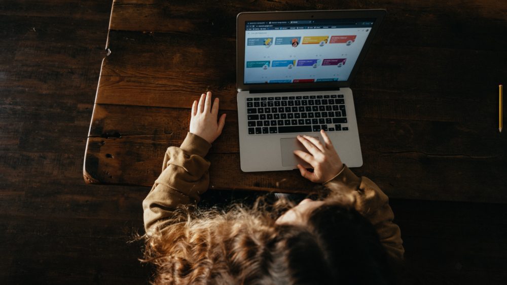 Girl On A Computer