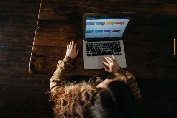 Girl On A Computer