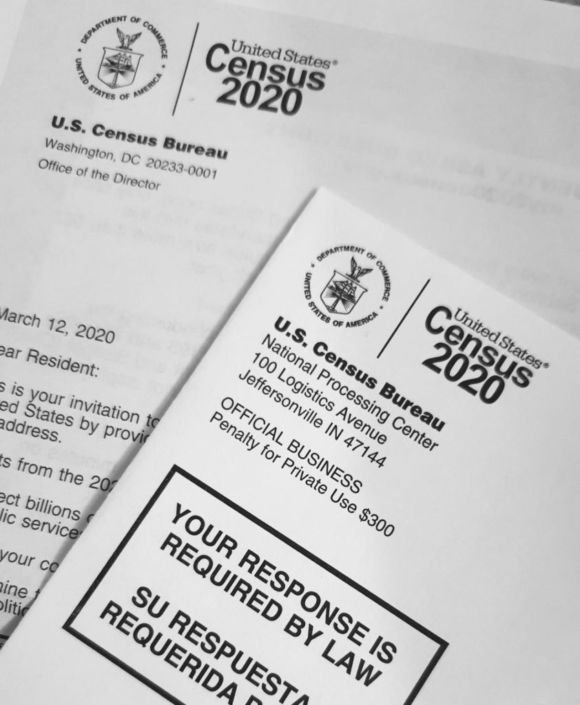 Picture of the 2020 Census form