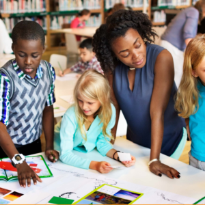 Classroom with Kids and Teacher