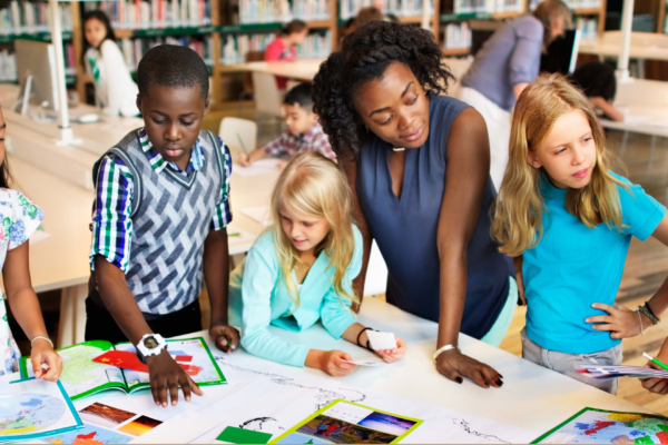 Classroom with Kids and Teacher