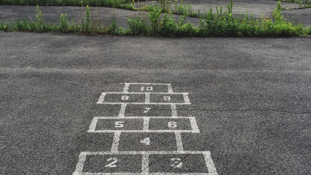 Hopscotch Chalk Outline