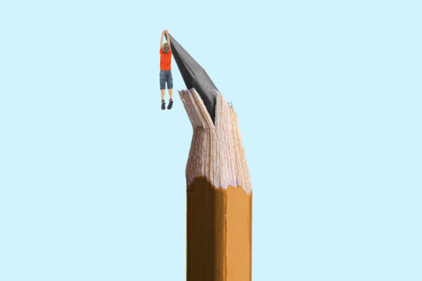 Graphic of broken pencil tip