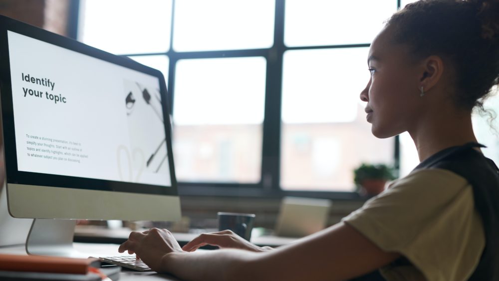 Woman Using Computer